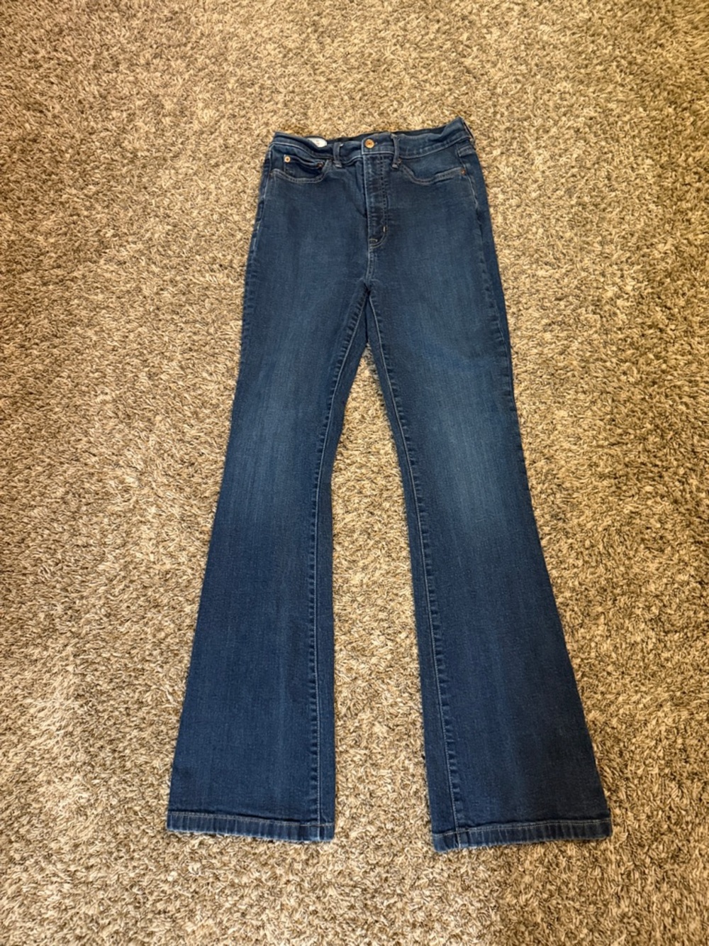 Tall GAP Women's 70s high rise Dark Blue Flare Jeans